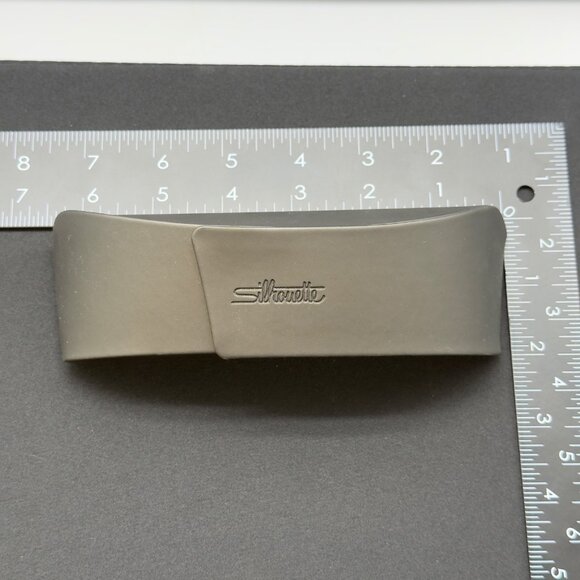 Silhouette Eyeglasses Case Only Hardcase Gray Flip Top Magnetic - Picture 3 of 4